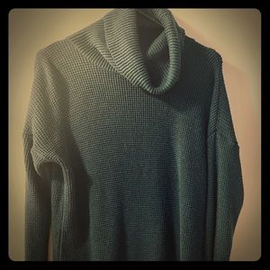 Teal turtleneck sweater
